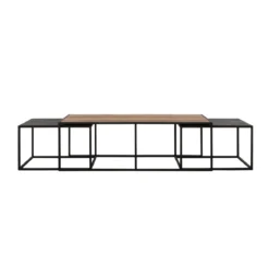 Lange salontafel set teakhout - DTP Home Cosmo