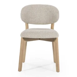 Luxe eetkamerstoel eiken en stof - Eleonora Mikky