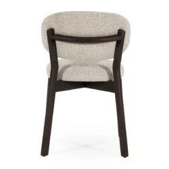 Luxe eetkamerstoel walnoot en stof - Eleonora Mikky