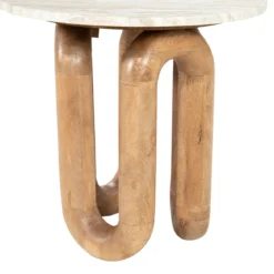 Marmere bijzettafel met hout - By-Boo LoopStone
