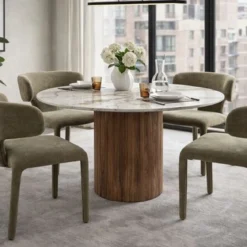 Marmere ronde eettafel - Kare Design Ruben