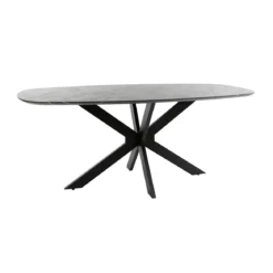 Marmer look eettafel deens ovaal - Giani Marmer Melamine