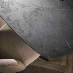 Marmer look eettafel deens ovaal - Giani Marmer Melamine