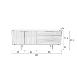 Modern dressoir - Zuiver Travis