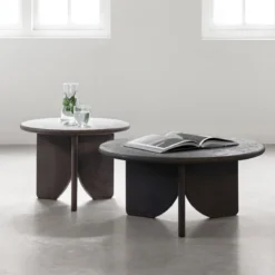 Mortex salontafel set zwart/bruin - DTP Home Scala Melo Earth