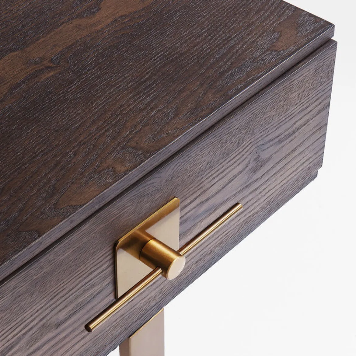 Nachtkastje hout met messing - Kare Design Osaka