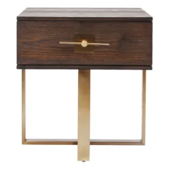 Nachtkastje hout met messing - Kare Design Osaka
