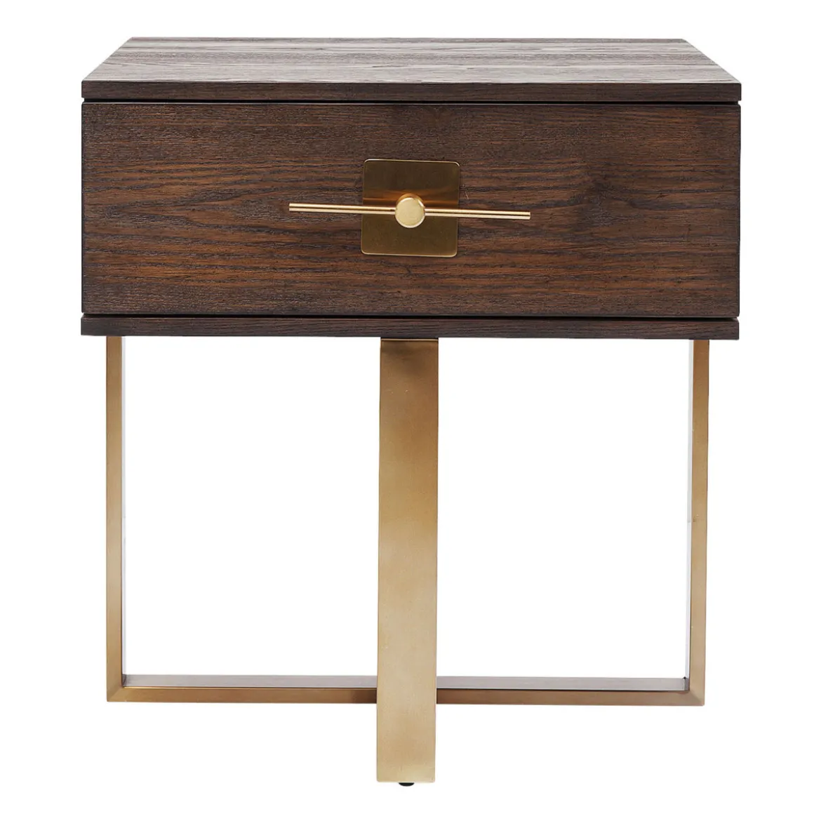 Nachtkastje hout met messing - Kare Design Osaka