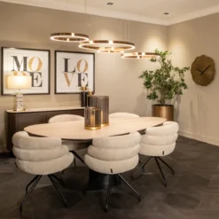 Organische eettafel travertine - Richmond Interiors Ritz
