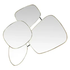 Organische retro spiegel goud - Kare Design Shapes