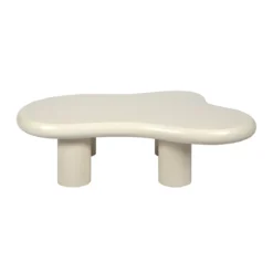 Organische salontafel creme wit - Bodio Cloud