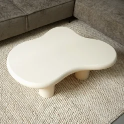 Organische salontafel creme wit - Bodio Cloud