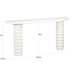 Organische sidetable wit - Richmond Interiors Bloomstone