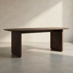 Organische tafel walnoot bruin - Bodio Yuna