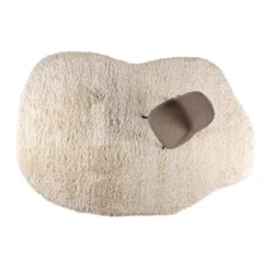 Organisch vloerkleed hoogpolig beige - Zuiver Tasty