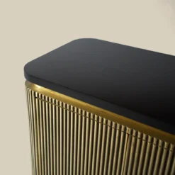 Ovaal dressoir goud met ribbels - Bodio Rush