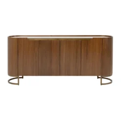 Ovaal dressoir walnoot en messing - Kare Design Giorgio