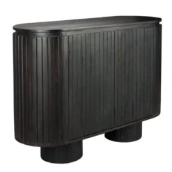 Ovaal dressoir zwart hout - Dutchbone Kenji