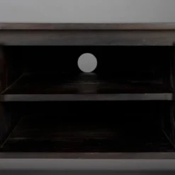 Ovaal tv-meubel zwart hout - Dutchbone Kenji