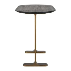 Ovale bartafel zwart en antiek messing - Richmond Interiors Revelin