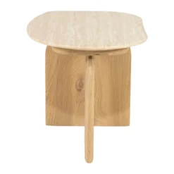 Ovale bijzettafel travertin - Eleonora Lova