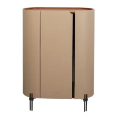 Ovale design kast beige leer - Kare Design Tango