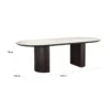 Ovale eettafel travetine eiken - Richmond Interiors Ritz