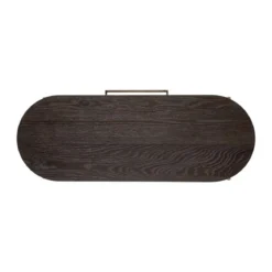 Ovale kaptafel ribbelhout met goud - Richmond Interiors Luxor