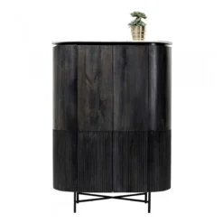Ovale kast zwart met wit marmer - Kare Design Glenn