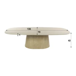 Ovale salontafel travertin - Giani Centro