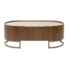 Ovale salontafel walnoot en messing - Kare Design Giorgio