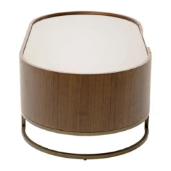 Ovale salontafel walnoot en messing - Kare Design Giorgio