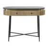 Ovale sidetable goud met ribbels - Richmond Interiors Ironville