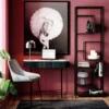 Ovale sidetable zwart met wit marmer - Kare Design Glenn
