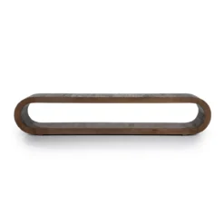 Ovale tv-meubel gebogen hout - By-Boo Elora