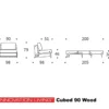 1-persoons slaapbank 90 - Innovation Living Cubed 90 Wood