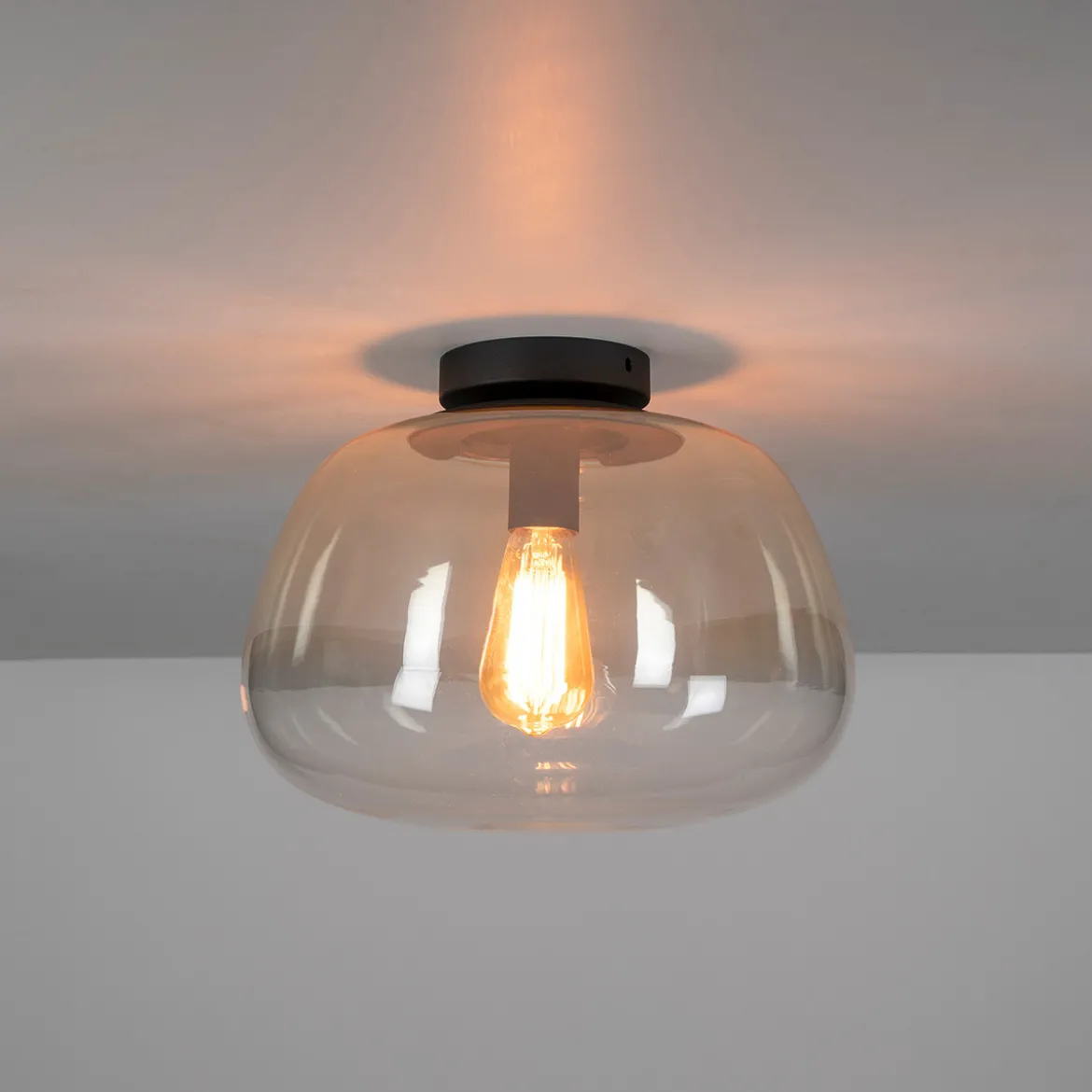 Plafondlamp gecoat glas - Santa Pulse Shaded