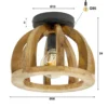 Plafondlamp van mangohout - Santa Fira