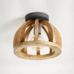 Plafondlamp van mangohout - Santa Fira