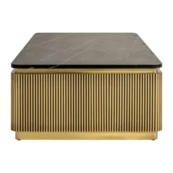 Rechthoekige salontafel goud met marmer - Richmond Interiors Ironville
