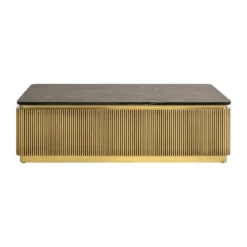 Rechthoekige salontafel goud met marmer - Richmond Interiors Ironville
