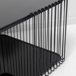 Rechthoekige salontafel met glasplaat - Kare Design Wire Double
