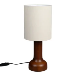 Retro design tafellamp walnoot - Dutchbone Jones
