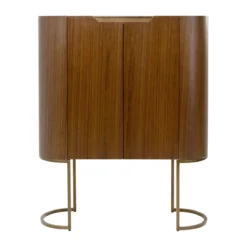Retro drankkast walnoot en messing - Kare Design Giorgio