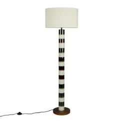 Retro vloerlamp met witte kap - Dutchbone Vertigo