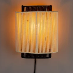 Retro wandlamp zwart wit - Dutchbone Elon
