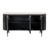 Ribbelhout dressoir met travertin blad - Richmond Interiors Hampton