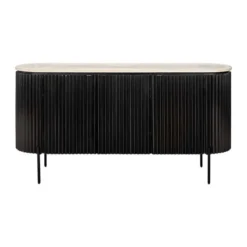 Ribbelhout dressoir met travertin blad - Richmond Interiors Hampton