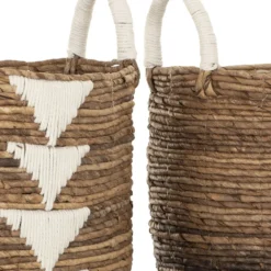 Rieten manden met handvaten - Must Living Lima White