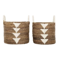 Rieten manden met handvaten - Must Living Lima White